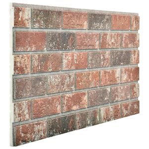 vidaXL Wandpaneele 10 stk. 100 x 50 cm Dunkelbraun und Grau EPS-Schaum