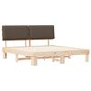 vidaXL Bettgestell mit gepolstertem Kopfteil Taupe 180 x 200 cm