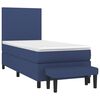vidaXL Boxspringbett mit Matratze Blau 80x200 cm Stoff