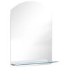 vidaXL Wandspiegel mit Regal 50&times;70 cm Hartglas
