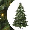 vidaXL K&uuml;nstlicher klappbarer Weihnachtsbaum Gr&uuml;n 210 cm PVC und Stahl