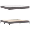 vidaXL Bettrahmen mit Matratze Grau 200 x 200 cm Stoff