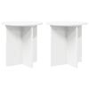 vidaXL Pflanzenst&auml;nder 2 pcs Wei&szlig; &Oslash;40 x 40 cm Holzwerkstoff