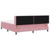 vidaXL Boxspringbett mit Matratze mit Kopfteil Rosa 200 x 180 cm Samt