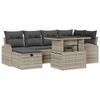vidaXL Gartensofa-set 7 stk. Hellgrau Poly-Rattan