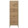 vidaXL Kommode 30x30x90 cm Massivholz Teak