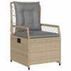 vidaXL Garten Essgruppe 3 pcs Beige und Hellgrau Poly-Rattan