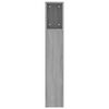 vidaXL Kopfteil mit Ablagen Grau Sonoma 200x18,5x104,5 cm
