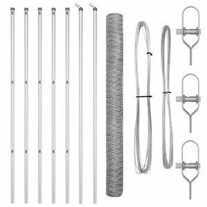 vidaXL Zaunpfosten Silber