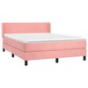 vidaXL Boxspringbett mit Matratze Rosa 140x190 cm Samt