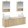 vidaXL Badezimmerschrank-Set 5 pcs Sonoma-Eiche Holzwerkstoff