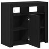 vidaXL Sideboard Schwarz 80 x 35 x 75 cm Holzwerkstoff