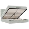 vidaXL Ottoman-Bett mit Matratzen & LEDs Hellgrau 180x200 cm Samt