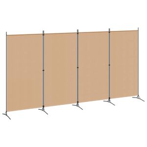 vidaXL 4-teiliger Raumteiler Beige 346 x 180 cm Stoff