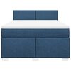 vidaXL Boxspringbett mit Matratze Blau 140x190 cm Stoff