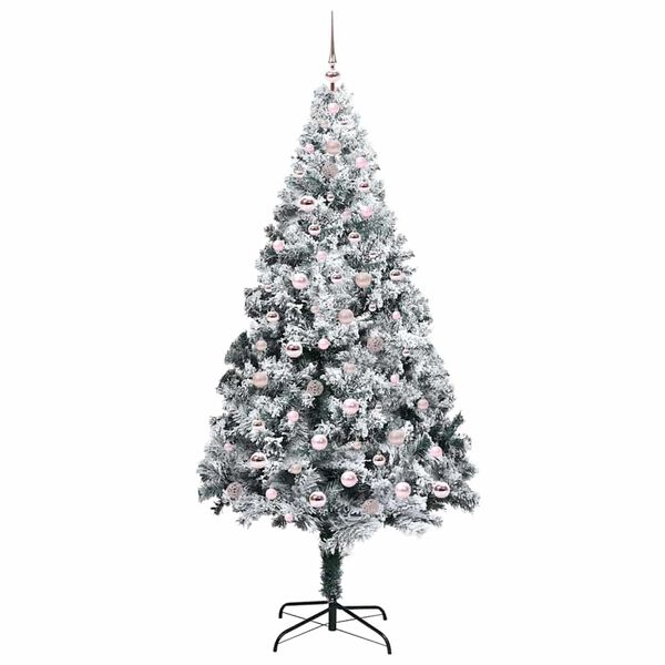 vidaXL Künstlicher Weihnachtsbaum mit 300 LEDs mit Ständer Weiß 240 cm