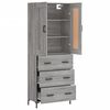 vidaXL Highboard Grau Sonoma 69,5x34x180 cm Holzwerkstoff