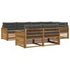 vidaXL Outdoor-Sofagarnitur 7 stk. Natur und Anthrazit
