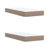vidaXL Boxspringbett Matratze Cappuccino-Braun 200x200cm Kunstleder