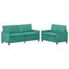 vidaXL Sofa Set 2 pcs T&uuml;rkis Samt