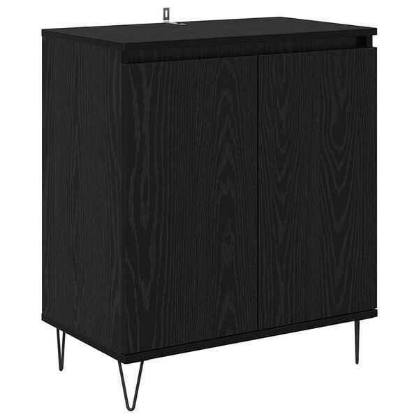 vidaXL Sideboard Schwarz Eichen-Optik 60 x 35 x 70 cm Holzwerkstoff