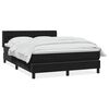 vidaXL Boxspringbett mit Matratze Schwarz 160x220 cm Samt