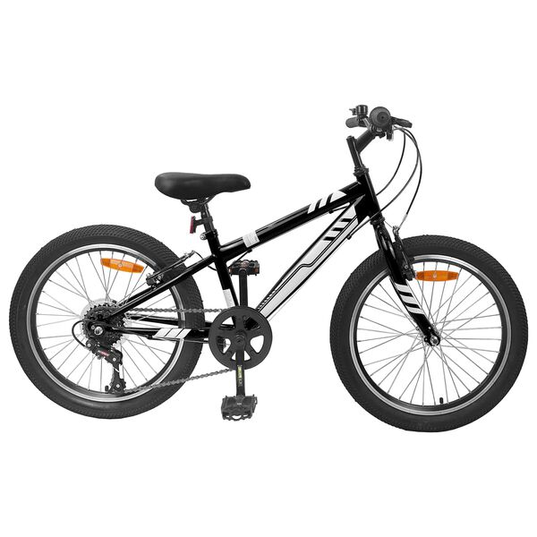 vidaXL Mountainbike 20 Zoll 6-Speed f&uuml;r 5-8 Jahre alt Schwarz