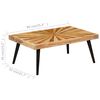 vidaXL Couchtisch Massivholz Mango 90x55x36 cm