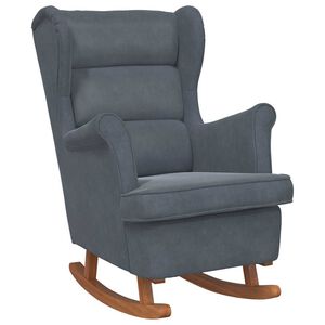 vidaXL Schaukelstuhl mit Kissen Dunkelgrau 92 x 71 x 100 cm Sperrholz