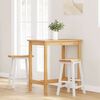 vidaXL Barhocker 2 Stk. Weiß Massivholz Gummibaum