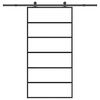 vidaXL Schiebet&uuml;r mit Beschlag 102x205 cm ESG-Glas & Aluminium