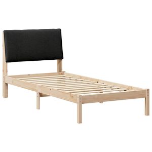 vidaXL Bettgestell Braun und Schwarz 100 x 200 cm Massivholz Kiefer