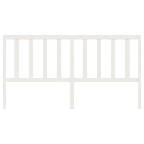 vidaXL Kopfteil Weiß 186x4x100 cm Massivholz Kiefer