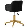 vidaXL Esszimmerstuhl Drehbar Schwarz Samt