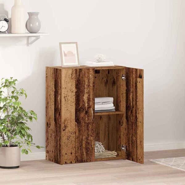 vidaXL B&uuml;roschrank mit Regal Schwarz Eichen-Optik 70 x 32 x 77.5 cm