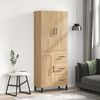 vidaXL Highboard Sonoma-Eiche 69,5x34x180 cm Holzwerkstoff