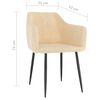 vidaXL Esszimmerst&uuml;hle 2 Stk. Creme Samt