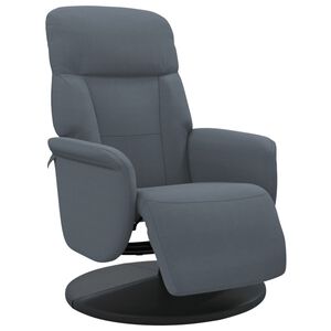 vidaXL Relaxsessel mit Fu&szlig;teil Dunkelgrau Samt