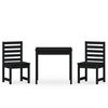 vidaXL 3-tlg. Garten-Bistro-Set Schwarz Massivholz Kiefer