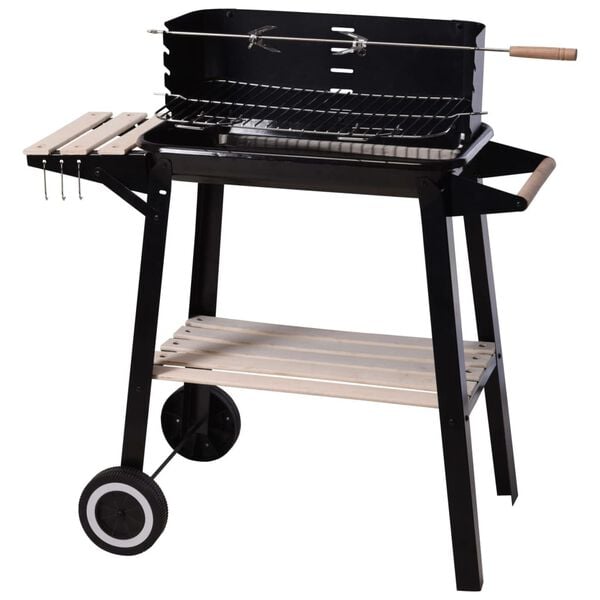 ProGarden Holzkohlegrill 86,5 cm Schwarz