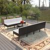 vidaXL 8-tlg. Garten-Lounge-Set mit Auflagen Poly Rattan Schwarz