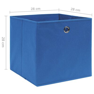 vidaXL Aufbewahrungsboxen 10 Stk. Vliesstoff 28x28x28 cm Blau