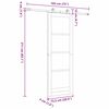 vidaXL Schiebet&uuml;r Wei&szlig; 73,5 x 211 cm Massives Kiefernholz