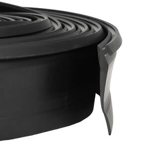 vidaXL Garage T&uuml;rdichtung Schwarz 52 x 2 mm 2,5 m PVC
