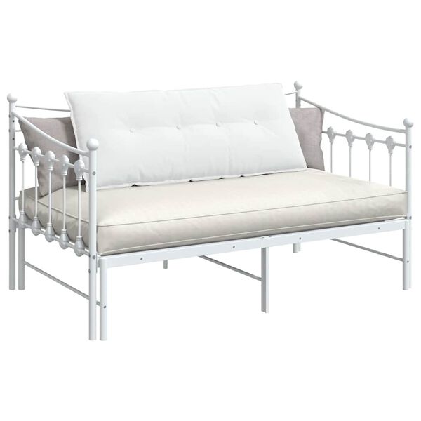 vidaXL R&uuml;ckenkissen Wei&szlig; 120 x 19 x 50 cm Stoff