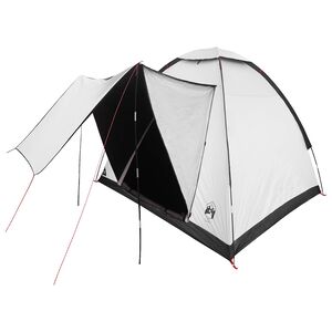 vidaXL Campingzelt 2 Personen Wei&szlig; Blackout Polyester und Stahl