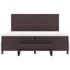 vidaXL Boxspringbett mit Matratze Dunkelbraun 200 x 200 cm Stoff