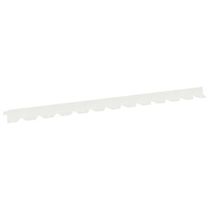 vidaXL Raseneinfassung 10 pcs 102 x 4 x 4 cm Stahl Wei&szlig;