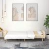 vidaXL Schlafsofa 2-Sitzer Creme Stoff