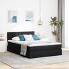 vidaXL Bett mit Stauraum und LED Schwarz 140 x 200 cm Polyester